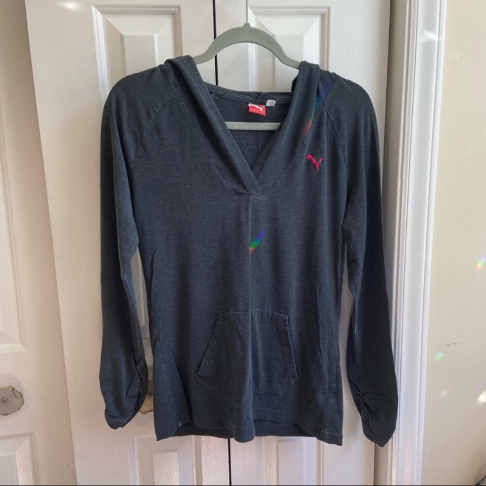 Puma long sleeve sporty top with hood